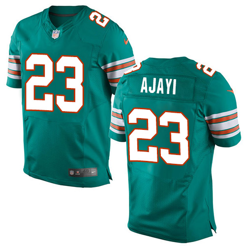 Men's Elite Jay Ajayi Nike Jersey Aqua Green Alternate - #23 NFL Miami Dolphins